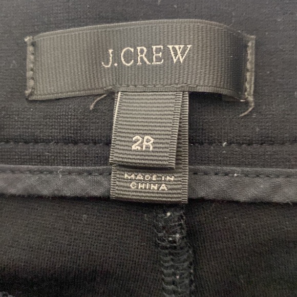 J.Crew Pixie Ankle Ponte Pant Women’s Slim Black Knit Zip Pockets Size2R B3985 - Picture 6 of 9